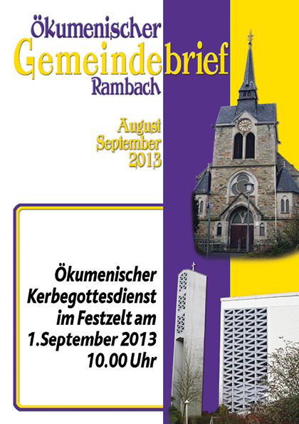 Gemeindebrief Rambach 2013 August+September
